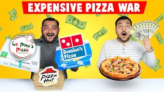 Trying Expensive Pizza  Dominos Pizza Vs Pizza Hut Vs La Pinoz Pizza Challenge  Viwa Food World [upl. by Wolfe]