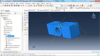 ABAQUS Tutorial  Assembly of a hinge held together by a pin [upl. by Aerdnat193]