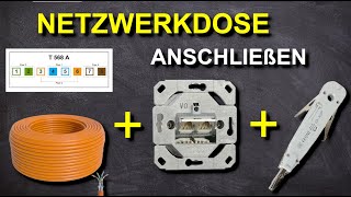 Netzwerkdose UAE anschließen erklärt vom Elektromeister Cat 7 Kabel an Cat6a Dose RJ45 auflegen [upl. by Heathcote]