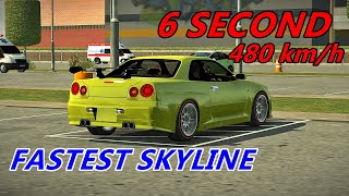 NISSAN SKYLINE R34 1695HP  GEARBOX SETTING  CAR PARKING MULTIPLAYER [upl. by Tallulah]