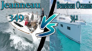 Sailing  Jeanneau 349 vs Beneteau oceanis 341 [upl. by Anotyad]