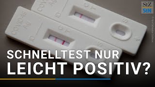 CoronaSchnelltest nur ganz leicht positiv  Was bedeutet das [upl. by Alene]