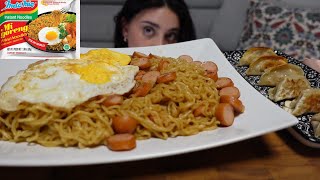 INDOMIE  MI GORENG amp GYOZA  INSTANT NOODLE  MUKBANG  EATING SHOW [upl. by Jun]