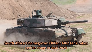 South Africas homegrown Olifant Mk2 tank takes center stage at AAD 2024 [upl. by Medovich185]