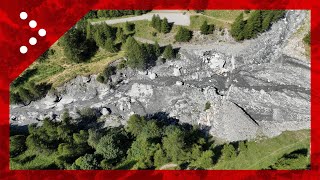 Bardonecchia il drone in volo dove tutto è iniziato il percorso fatto dalla colata visto dallalto [upl. by Fitzgerald]