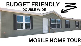 Double Wide Mobile Home for Someone on a Budget 3 bed 2 bath 32x66 Double Wide  Mobile Home Tour [upl. by Eiramacissej]