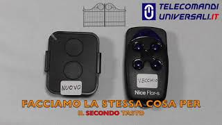 Come Duplicare un Telecomando Nice FLO2REFLORS [upl. by Silver]