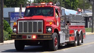 Plainfield Township Volunteer Fire Company Tanker 3631 Responding 51723 [upl. by Raynell306]