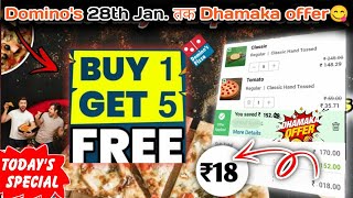 Buy 1 pizza amp Get 5 pizza🆓🆓🆓Dominos pizza offerdominos pizza offers for todaydominos coupon code [upl. by Lewie]