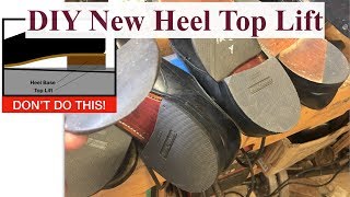 How to Replace Top Lifts Heels at Home detailed [upl. by Annayek]