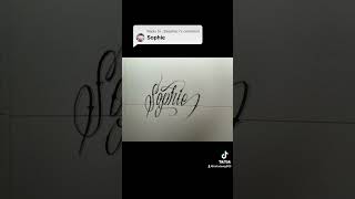 handwriting caligrafia calligraphy signature letteringart sophie cursive style penmanship [upl. by Ak]