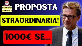 🟨 UNA PENSIONE DI 1000€ SE❗️ SOGNO O REALTA❓ PROPOSTA STRAORDINARIA❗️ [upl. by Agn]