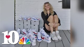 Knoxville native paints custom shoes for Team USA womens gymnastics [upl. by Malvie]