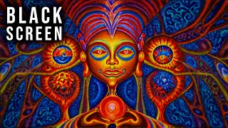 Psychedelic DMT Meditation Music To Activate Your Pineal Gland While You Sleep  DMT Black Screen [upl. by Snave270]