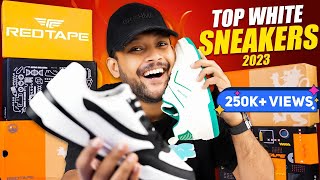 7 Best Red Tape White ShoesSneakers For Men 🔥 Amazon Shoes Haul Review 2023  ONE CHANCE [upl. by Motteo]