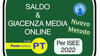 Come vedere SALDO e GIACENZA MEDIA online per ISEE 2022  Guida per BancoPosta Postepay e altro [upl. by Aiceila]