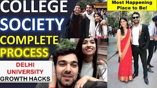 What is College Society  TOP 5 College Societies Delhi University  Society Process Decoded 2020 [upl. by Koblas120]