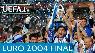 UEFA EURO 2004 final Greece 10 Portugal highlights [upl. by Nerek]