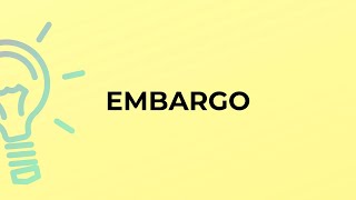 What is the meaning of the word EMBARGO [upl. by Niboc]