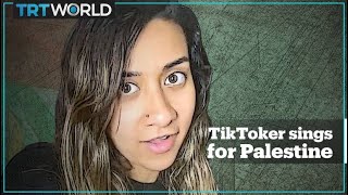 TikToker sings for Palestine [upl. by Morgun]