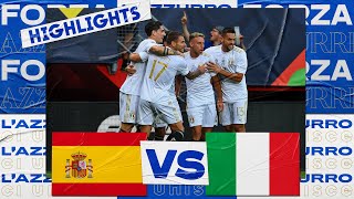 Highlights SpagnaItalia 21  Nations League Finals [upl. by Ilrebmik]