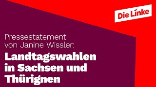 Pressestatement von Janine Wissler zu den Landtagswahlen in Sachsen und Thüringen [upl. by Sigismund]