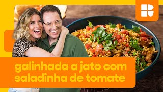 Galinhada a jato com saladinha de tomate arroz com frango  Rita Lobo  Cozinha Prática [upl. by Ahsetel]