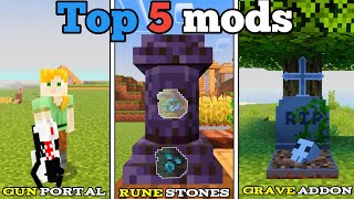 Top 5 Minecraft PE Mods  121 Pocket Edition [upl. by Reichert]