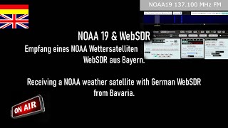 NOAA 19 amp WebSDR ► Wettersatellit online empfangen ► Receiving a weather satellite online [upl. by Hayyifas648]