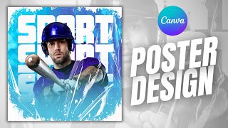 Creative Sportsman Poster Design In Canva [upl. by Mannuela]