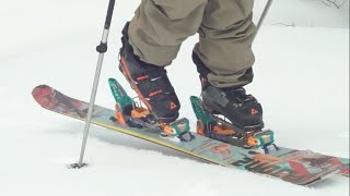 Easiest Backcountry Skiing Entry Using Daymakers Alpine Touring Adapters [upl. by Yrebmik]