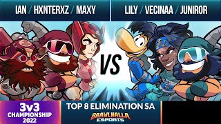 Ian Hxnterxz amp Maxy vs Lily Vecinaa amp Juniror  Top 8 Elimination  3v3 Championship 2022  SA [upl. by Norga848]