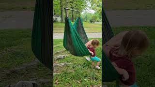 5 Star review of the Hidden Wild Spreader Bar Hammock Chair easy to spin costco [upl. by Eatnoj]