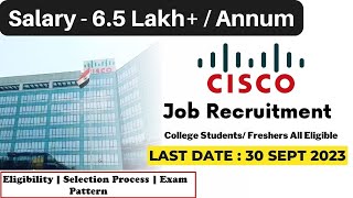 CISCO Recruitment 2024  Salary 65LPA  Cisco Off Campus drive fresher  how to get job in cisco [upl. by Reginnej193]