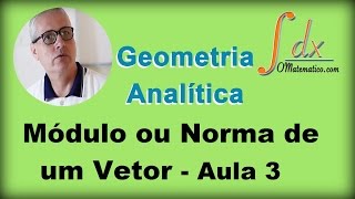 GRINGS  Geometria Analítica  Módulo ou Norma de um Vetor  Aula 3 [upl. by Snebur119]