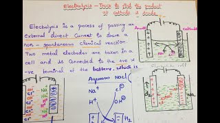 Tricks to find product at cathode and Anode  Electrolysis [upl. by Siraval]