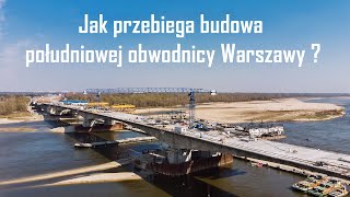 Budowa  Południowa Obwodnica Warszawy nagranie z kwietnia 2020 [upl. by Enamrahs]