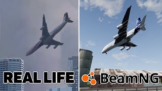 Accidents Based on Real Life Incidents Cars amp Airplanes  BeamNG DRIVE [upl. by Beaudoin]