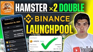 DOUBLE YOUR HAMSTER AIRDROPS  🔥 With Binance Launchpool 🤑 [upl. by Suehtomit]