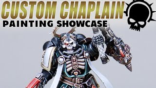 PAINTING SHOWCASE Primaris Chaplain Dark Angels Warhammer 40k [upl. by Denzil]