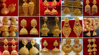 200 latest Bridal Gold Earrings designs Most beautiful Gold Earrings designs New Earrings Designs [upl. by Toscano826]