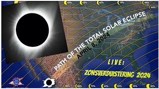 LIVE Solar Eclipse USA  Zonsverduistering Amerika 8 april 2024 [upl. by Orvas]