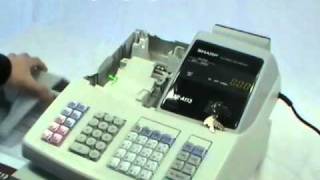 Sharp XEA113 Cash Register Installation setup first time use [upl. by Maryellen]