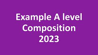 Example A level Composition 2023 Overture to the Tinderbox [upl. by Eltsirhc]