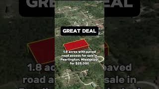 18 acres with paved road access for sale in Pearlington Mississippi for 25000 land fyp viral [upl. by Zealand326]