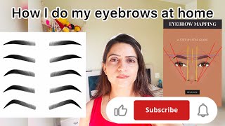 HOW I DO EYEBROWS AT HOME 👀eyebrows flawless eyebrowrazor [upl. by Htur]