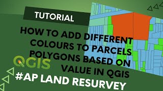 How To Add Different Colours To Parcels Polygons Based On Value In QGIS  Ap Land Resurvey qgis [upl. by Ahsaret766]