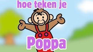 HOE TEKEN JE POPPA  BUMBA  TEKENEN VOOR KINDEREN [upl. by Coppins]