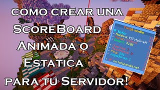 Como Crear una Scoreboard EstaticaAnimada para Tu Servidor  Plugins12  SternalBoard [upl. by Ameyn500]