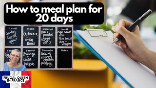 How to meal plan for twenty days mealplan zerowaste frugalliving thriftyliving stockcheck 20 [upl. by Reisman981]